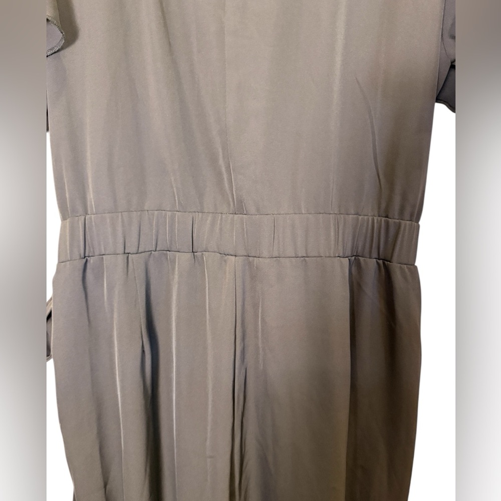 Halara Women’s Black Short Sleeve Wide Leg Wrap Jumpsuit Sz XL - Picture 7 of 16